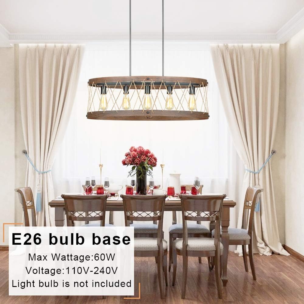 Best Deal Cheap 🛒 Lampundit 5-Light Chandelier for Dining Room Kitchen Island Lighting Oval Chandeliers Vintage Lighting Fixture, Oil Black & Wood Finish Super Sale 🛒 Lampundit 5-Light Chandelier for Dining Room Kitchen Island Lighting Oval Chandeliers Vintage Lighting Fixture, Oil Black & Wood Finish