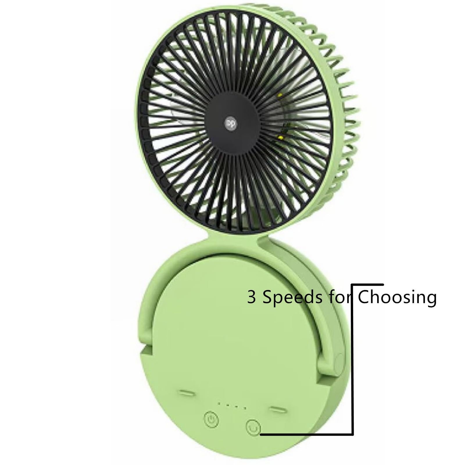 OGZ Ventilatore portatile da viaggio wireless con timer remoto, piccolo ventilatore da scrivania da 7 pollici con luce notturna a LED oscillazione di 90°, ventilatore USB ricaricabile per letto da
