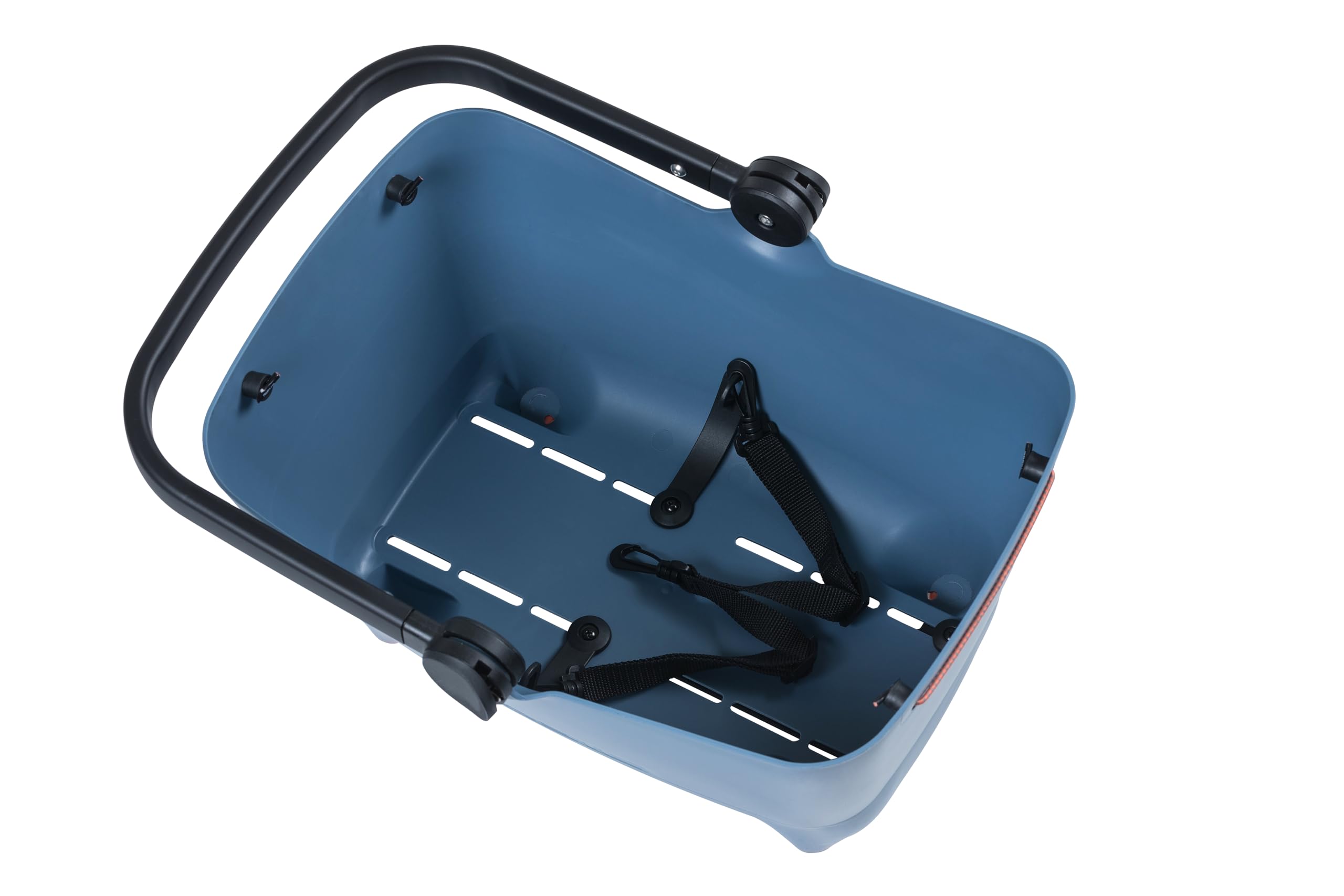 Basil Buddy MIK Panier de vélo pour Chien - 32 l, Bleu, Robuste, avec système MIK verrouillable et Plaque de Transport MIK, Parfait pour Le Transport sûr des Chiens