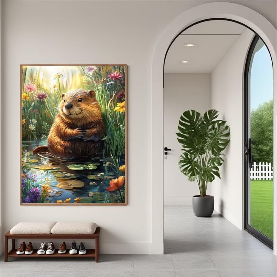 5D Diamond Painting Kit Complet Full Drill Grand Format 80x110cm Toile Broderie Diamant - 2