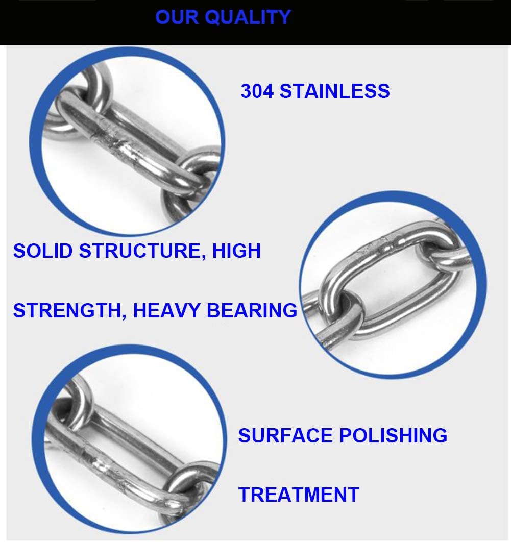 Heavy Duty Stainless Steel Chain 550LB Capacity for Punching Bags Hanging Chair Hammocks Swing Trapeze Yoga 3 61Rg5f4tdSL. AC SL1066
