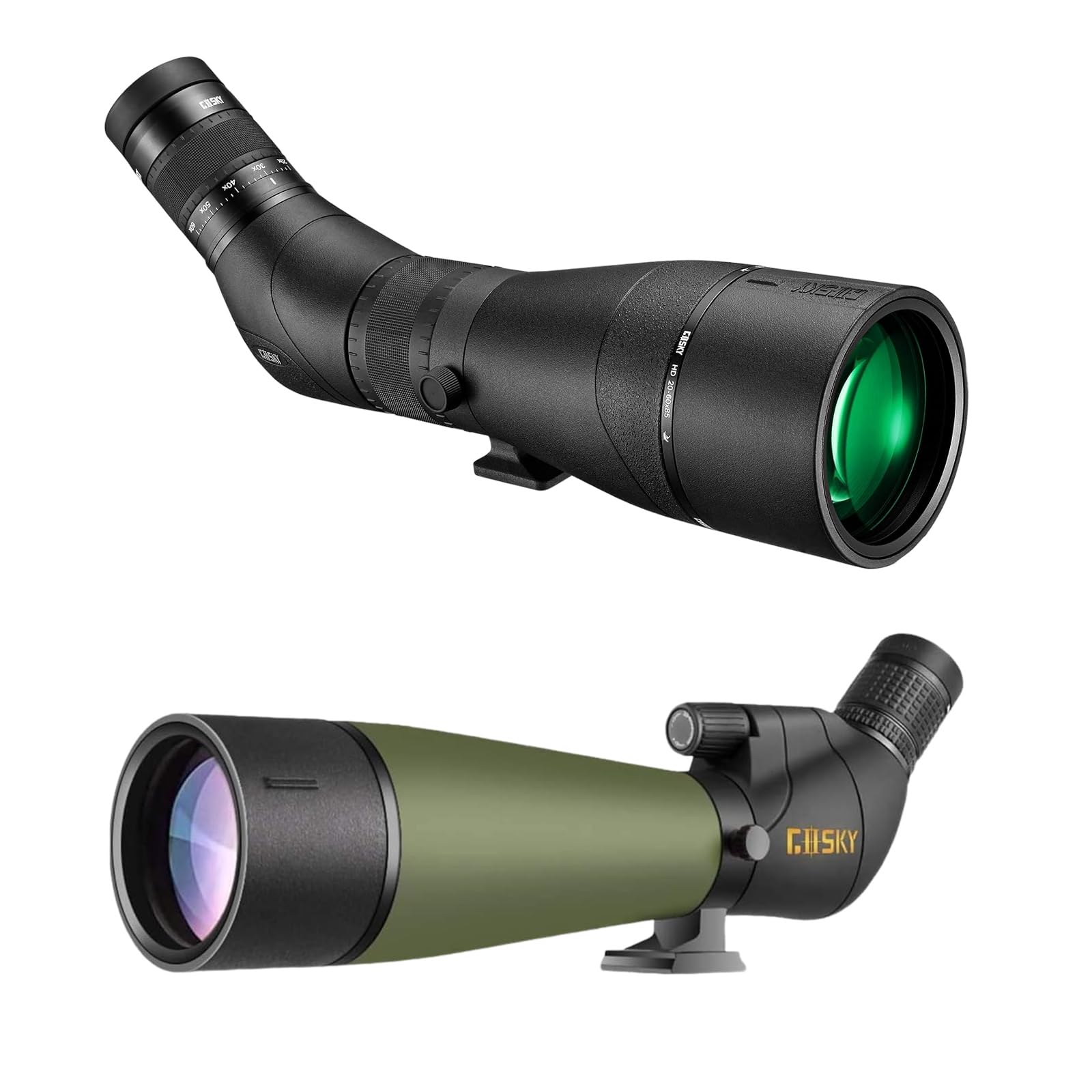 Gosky20-60x80 Spotting Scopes and EagleView Spotting Scope 20-60x 85 Spotting Scopes