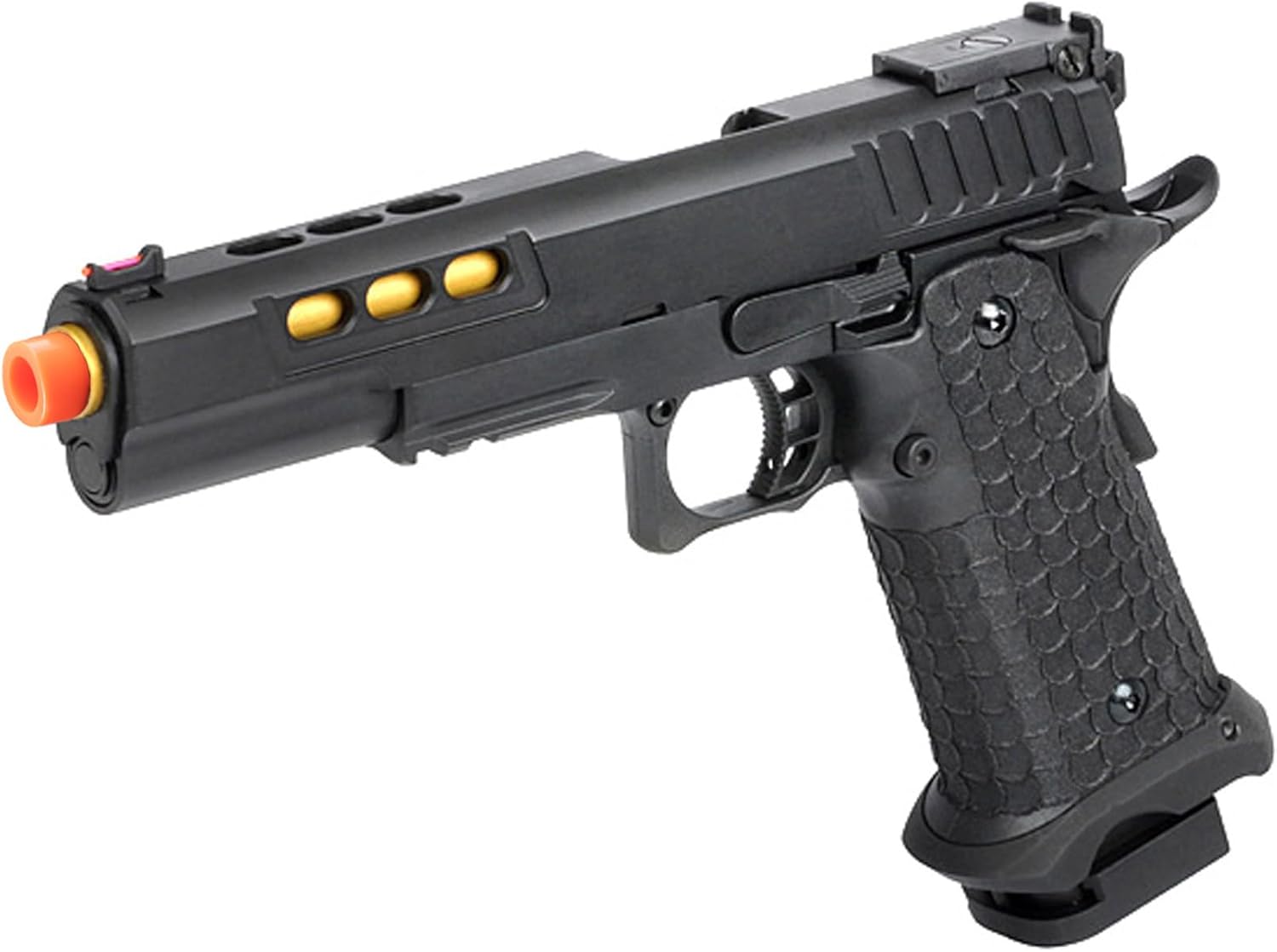 Army Armament R608 Hi-Capa Gas Blowback Airsoft Pistol (Color: Black)