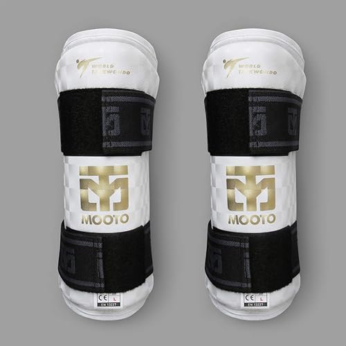 Miniatura 3 de MOOTO Korea Taekwondo Extera S2 Protector de antebrazo Guardia un par WT Logo Entrenamiento Match Gym School Academy (Grande(Longitud 10.2 in o 0.85