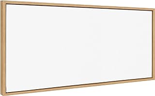Kate and Laurel Sylvie Blank Framed Canvas Wall Art, 18x40 Natural, Mode...