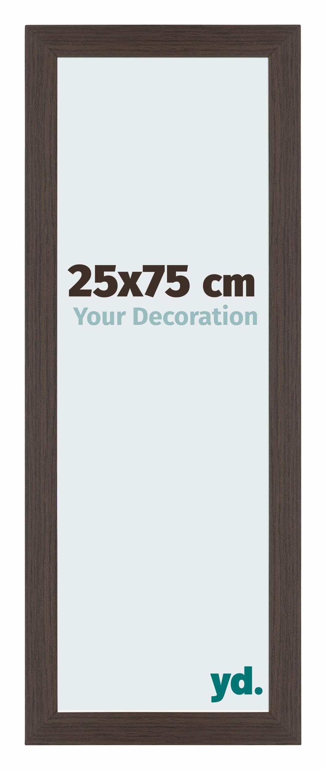 Your Decoration - Picture Frame 25x75 cm - Oak Dark - Decorative Wall Frame in MDF with Antireflection - Frame 25x75 - Mura — image 1
