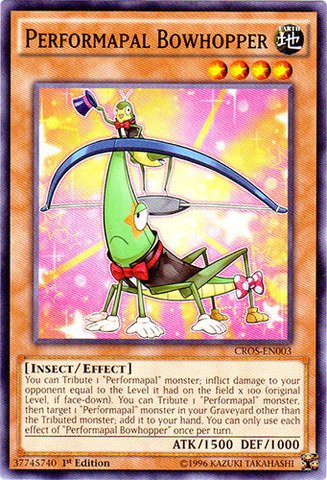 YU-GI-OH! - Performapal Bowhopper (CROS-EN003) - Crossed Souls - 1st Edition - Common