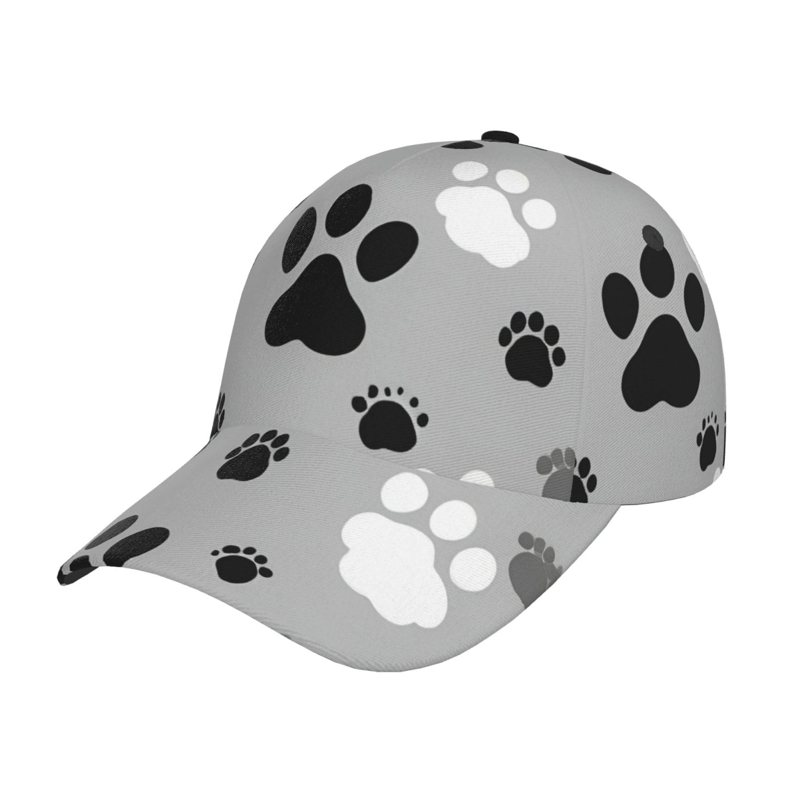 asbwuo Paw Prints Washed Baseball Cap with Adjustable, Dad Hats Gift for Men/Women Outdoor