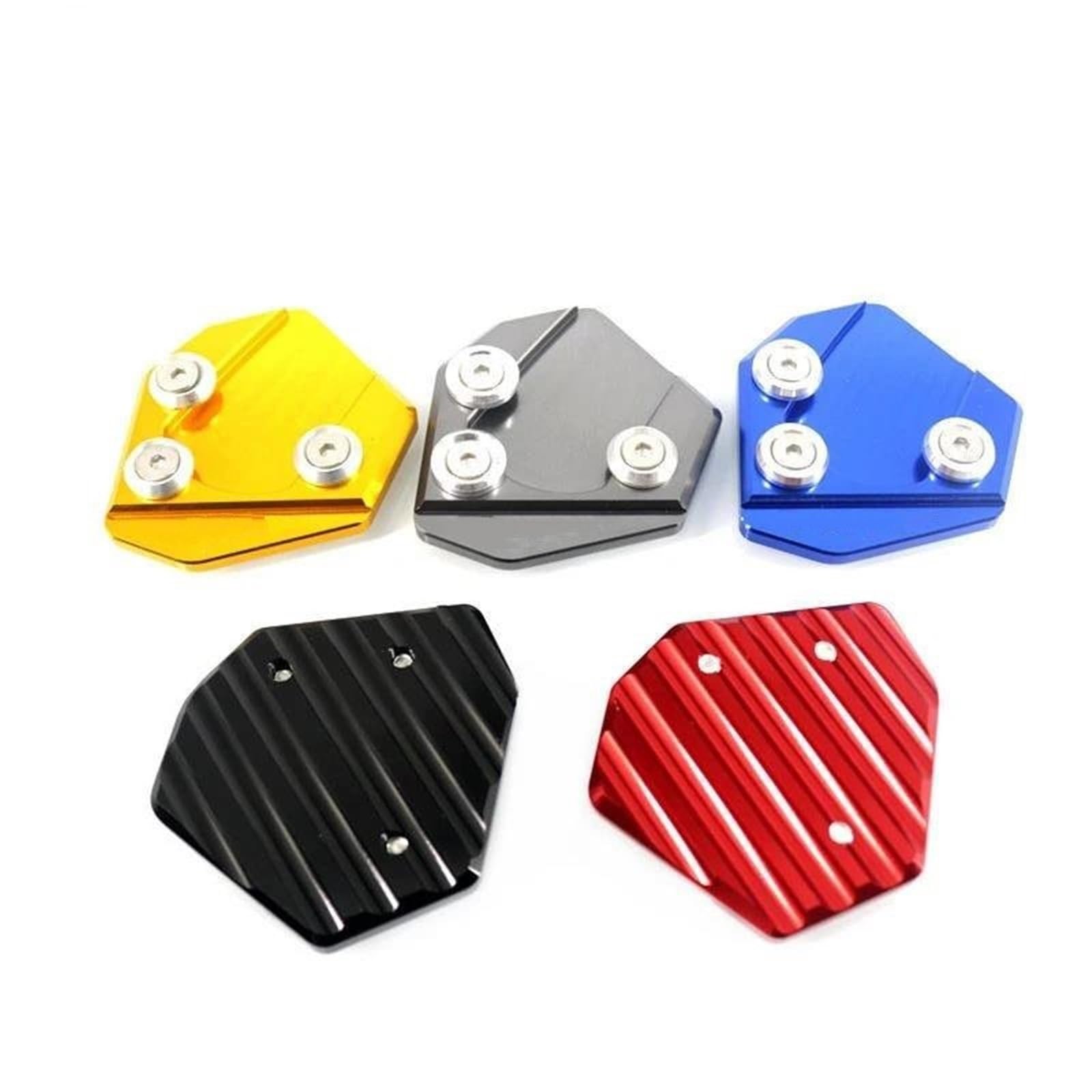 Rivestimenti Laterali Piastra di Supporto Pad di Estensione del Cavalletto Laterale del Cavalletto di Parcheggio Moto Ingrandisci per Y&amaha FORCE155(Rosso)