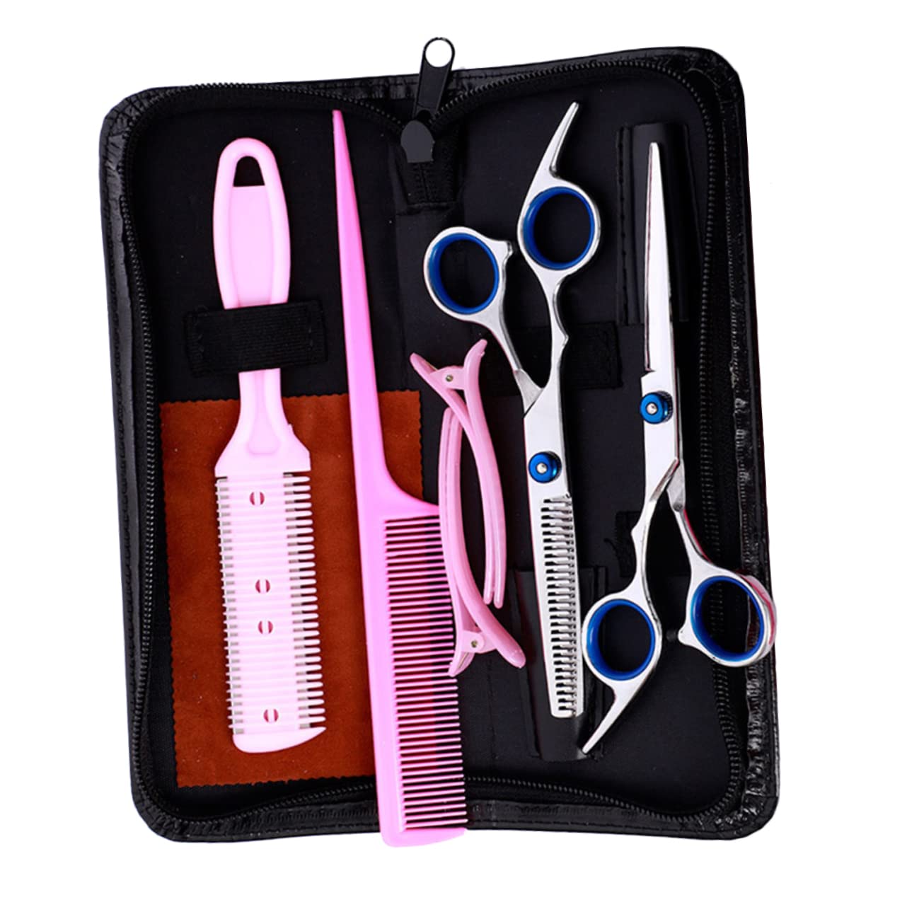 Healeved Hair Scissors Kit Professional Hairdressing Set Complete Hair Cutting Tools for Barber Shop
