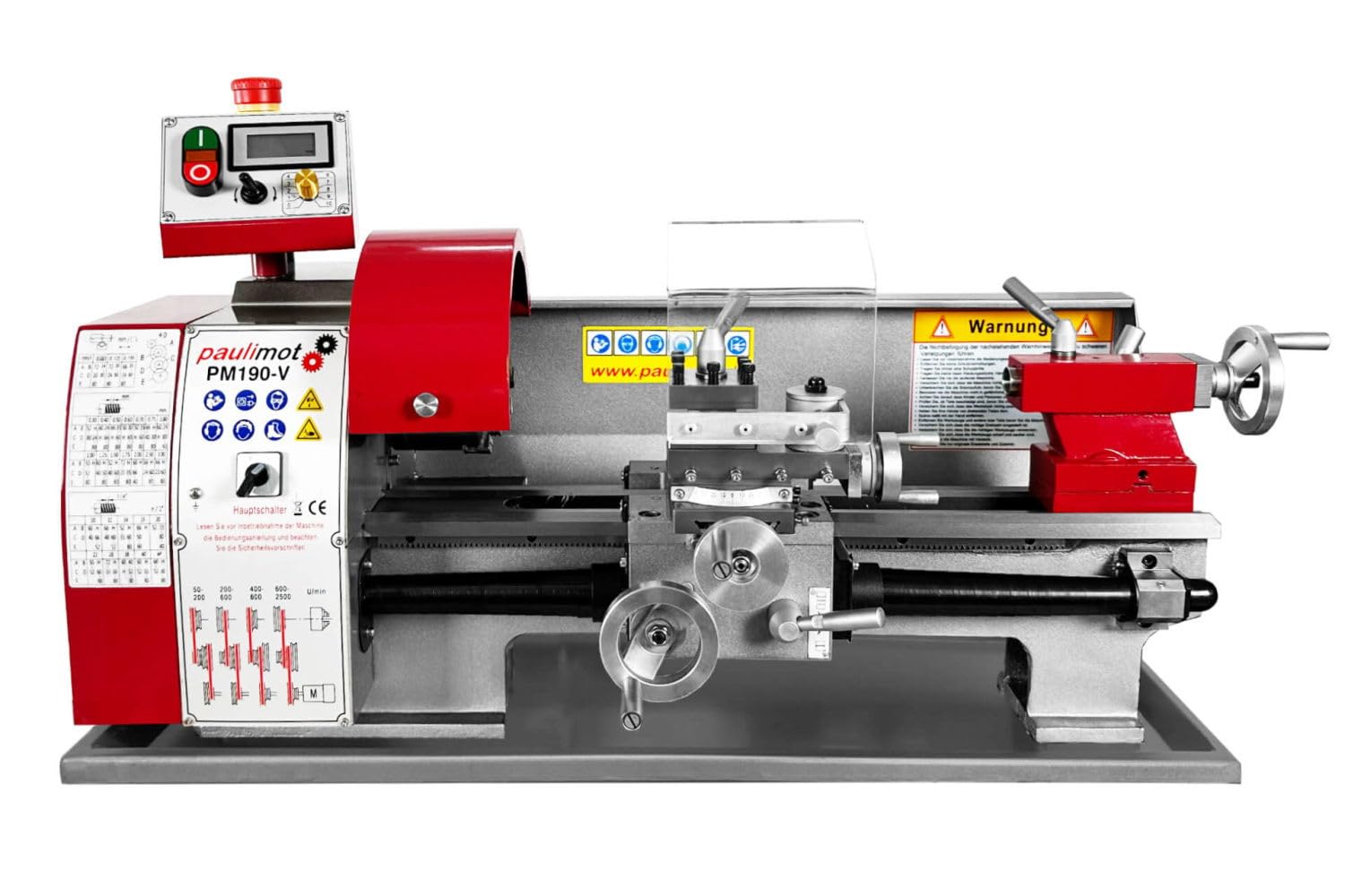 PAULIMOT Drehmaschine PM190-V mit 400 mm Spitzenweite, frequenzgesteuert