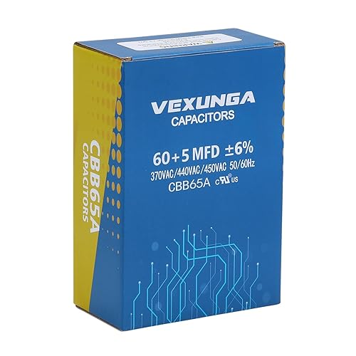 Miniatura 132 de Condensador ovalado de arranque para aire acondicionado, 7.5 uF 370/440VAC 50/60Hz CBB65 CBB65A, arranque de motor de ventilador, bomba de piscina