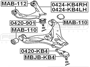 Amazon.com: Mr496792 - Ball Joint Front Upper Arm For