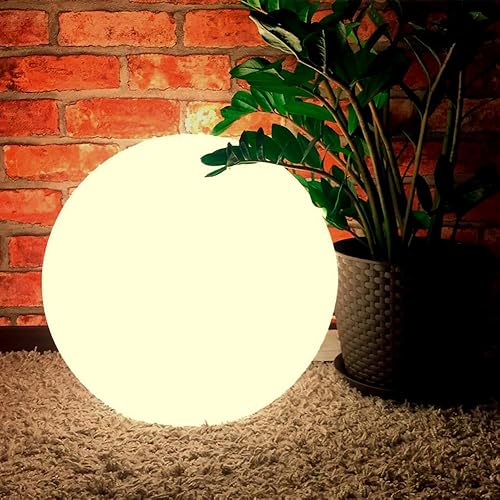 Lámpara de pie con forma de globo, luz LED de bola de 14 pulgadas con control remoto, 16 colores RGB, regulable, recargable, lámpara de globo para