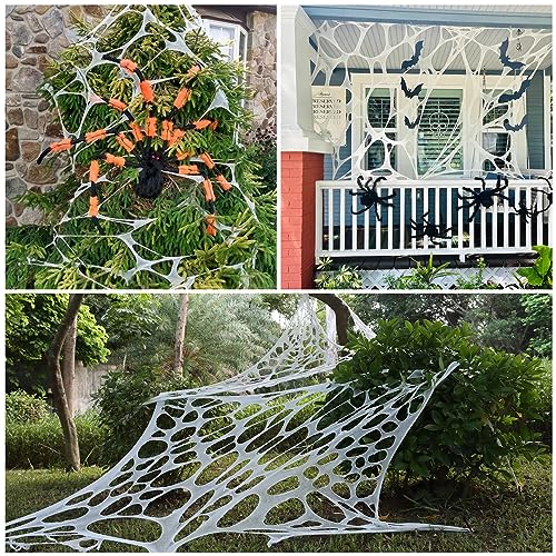 Image of Spider Web Halloween Decorations Outdoor: Giant Halloween Spider Cobwebs