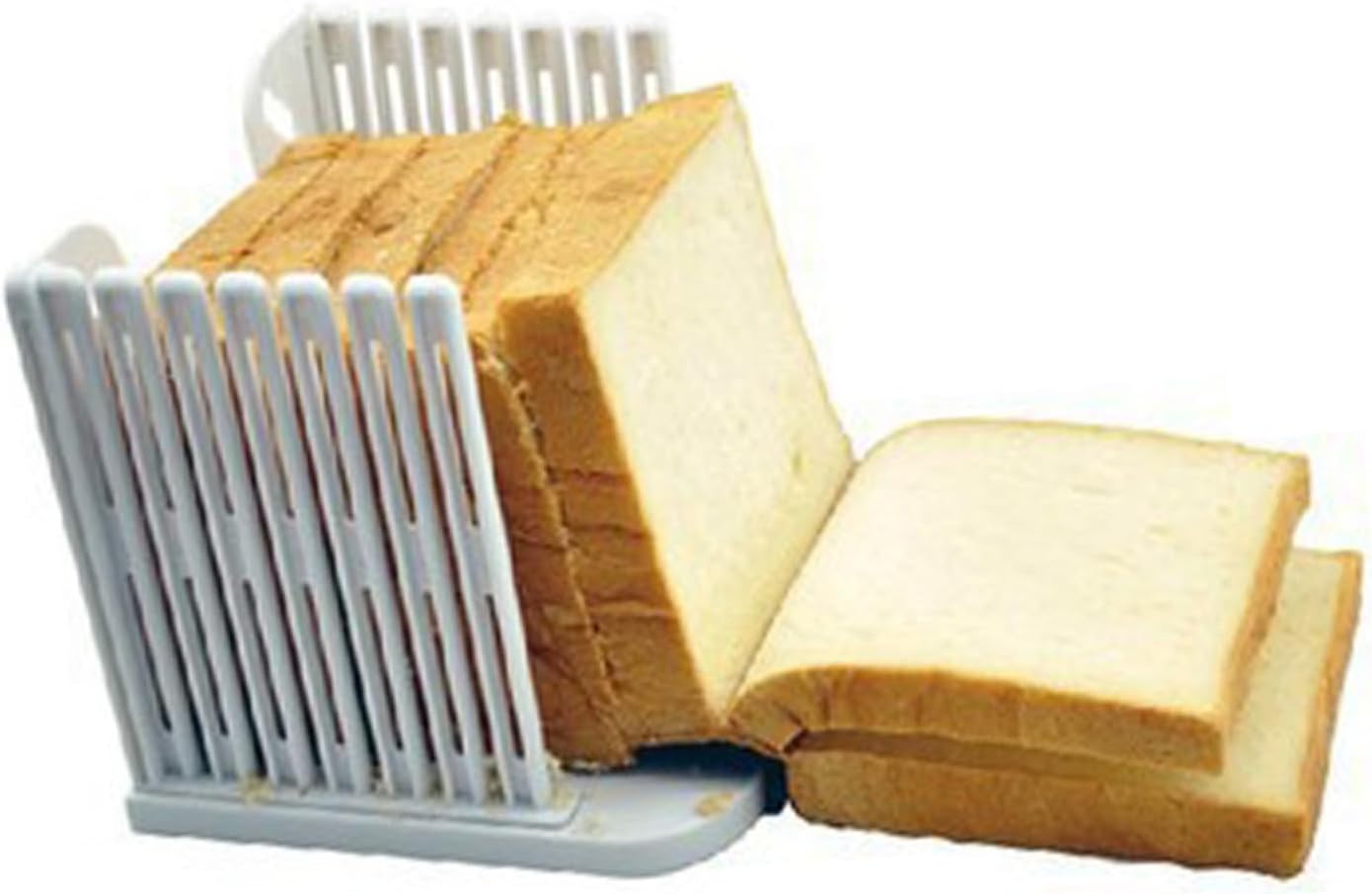 Bread Slicer for Home Use, ABS Loaf Cutter, White