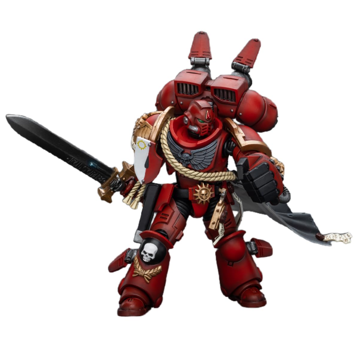 JoyToy Warhammer 40K Blood Angels Assault Terminators Brother Santoro Scala 1:18 Action Figure da 13,5 cm - Action Figure da collezione Space Marine con artigli fulmini e articolazioni articolate per