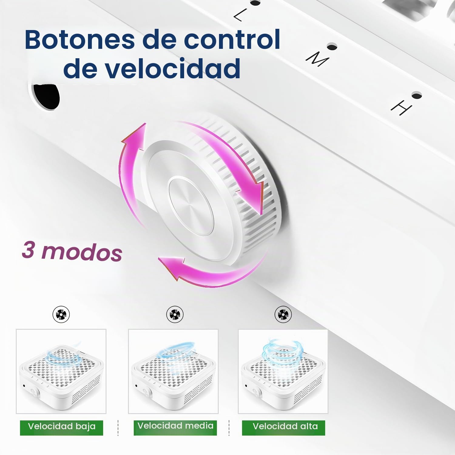JODSONE Colector de polvo de uñas de 120 W, potente ventilador de vacío, colector de polvo con filtro reutilizable, herramienta de manicura y pedicura para pulido de uñas acrílicas, salón y uso