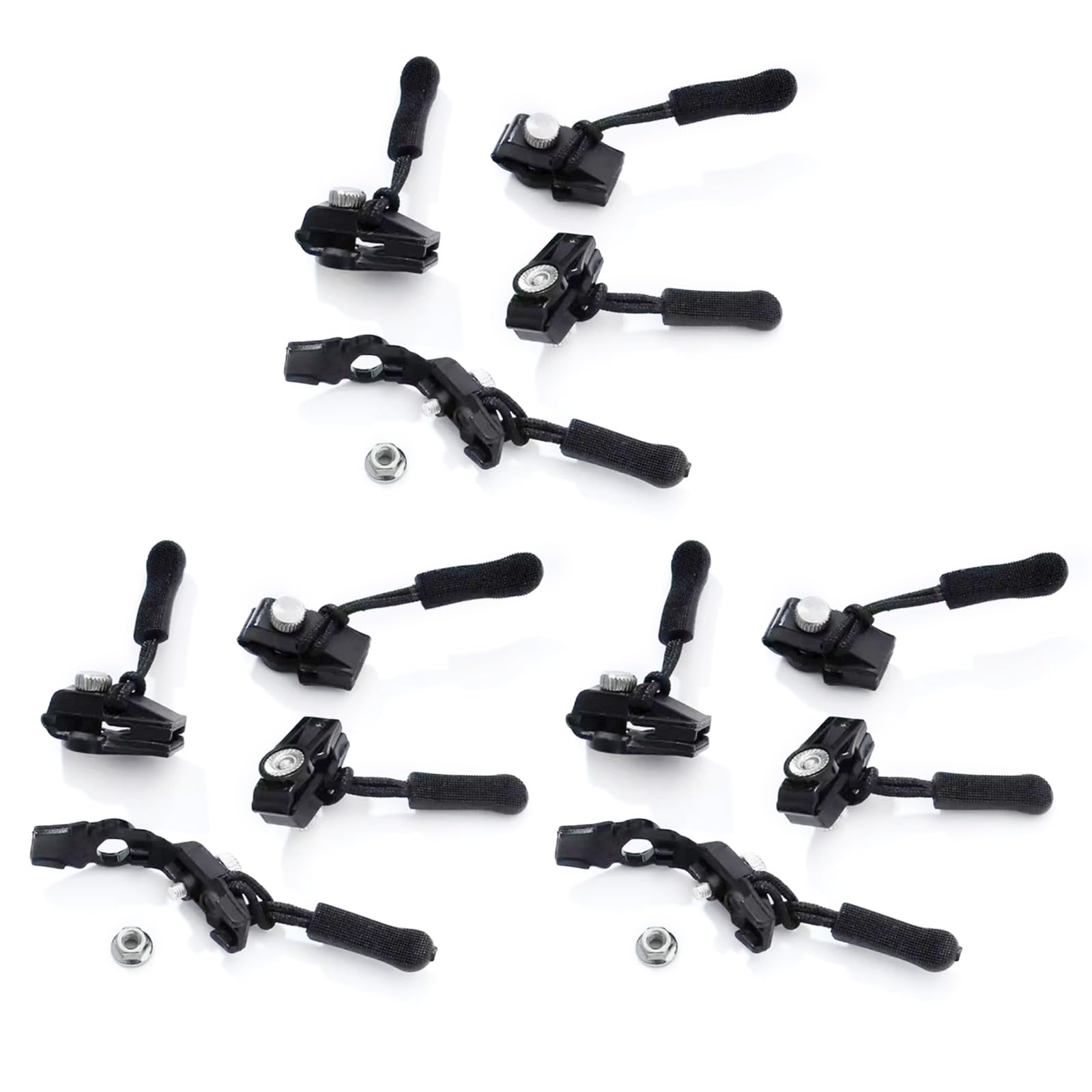 Lerpwige 6/12Pcs Easy Install Zippers Fixer Adjustable Zippers Fixer Zippers Fastener Repair Attachments In 3 Different Size