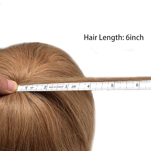 Miniatura 10 de Toupee - Pieza de cabello humano real para hombre, pieza de pelo de poli para hombre, sistema de reemplazo de pelo de tupé para hombres, extensiones