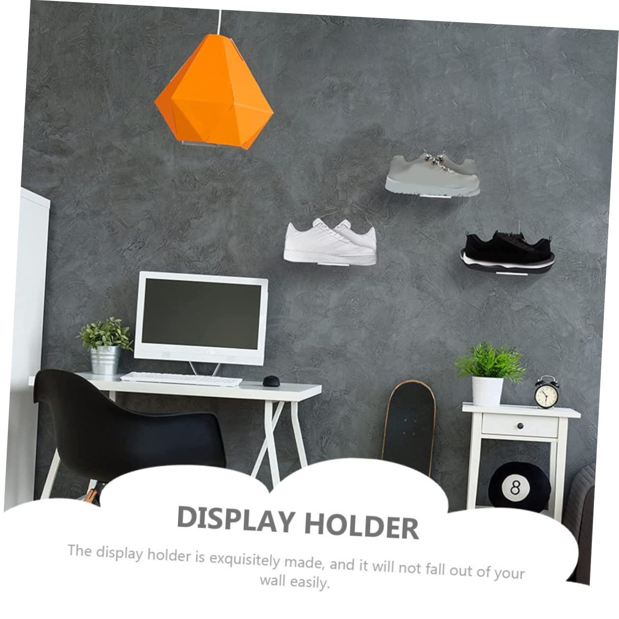 Alipis Acrylic Material Signed Sneaker Display Stand Wall-Mounted Shoes Shelf for Retail Store