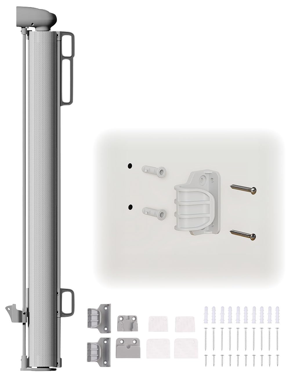 Carlo Milano Baby Gates: Ausziehbares Treppenschutzgitter, 13-500 cm, 85 cm hoch, grau (Türschutzgitter ausziehbar, Absperrungen, Hund)