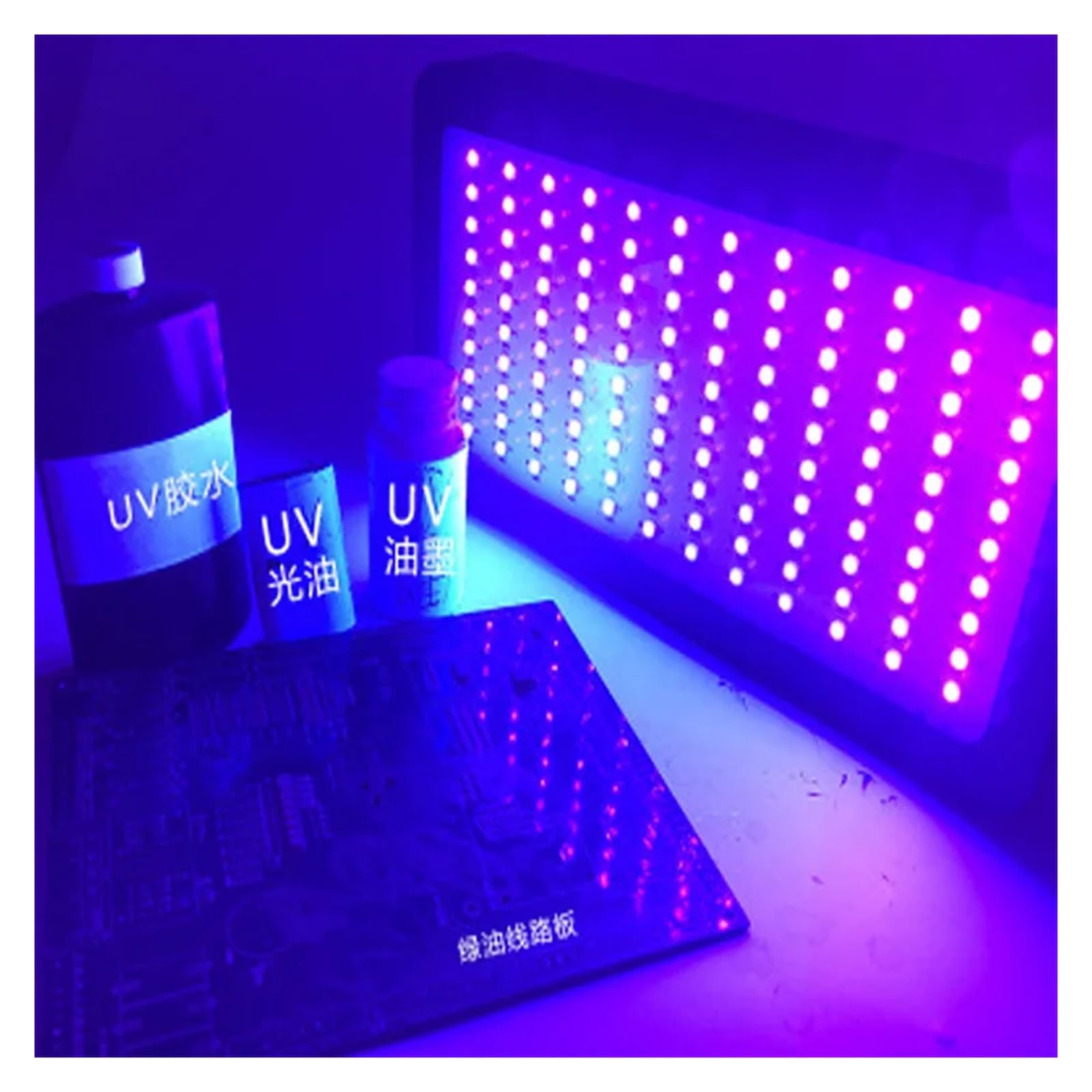 Lámpara de curado UV LED de alta potencia de 395 nm, 405 nm y 365 nm for impresión de tinta de pegamento UV, luz de curado de resina sin sombras con aceite verde Con alta eficiencia de curado(2000W_40