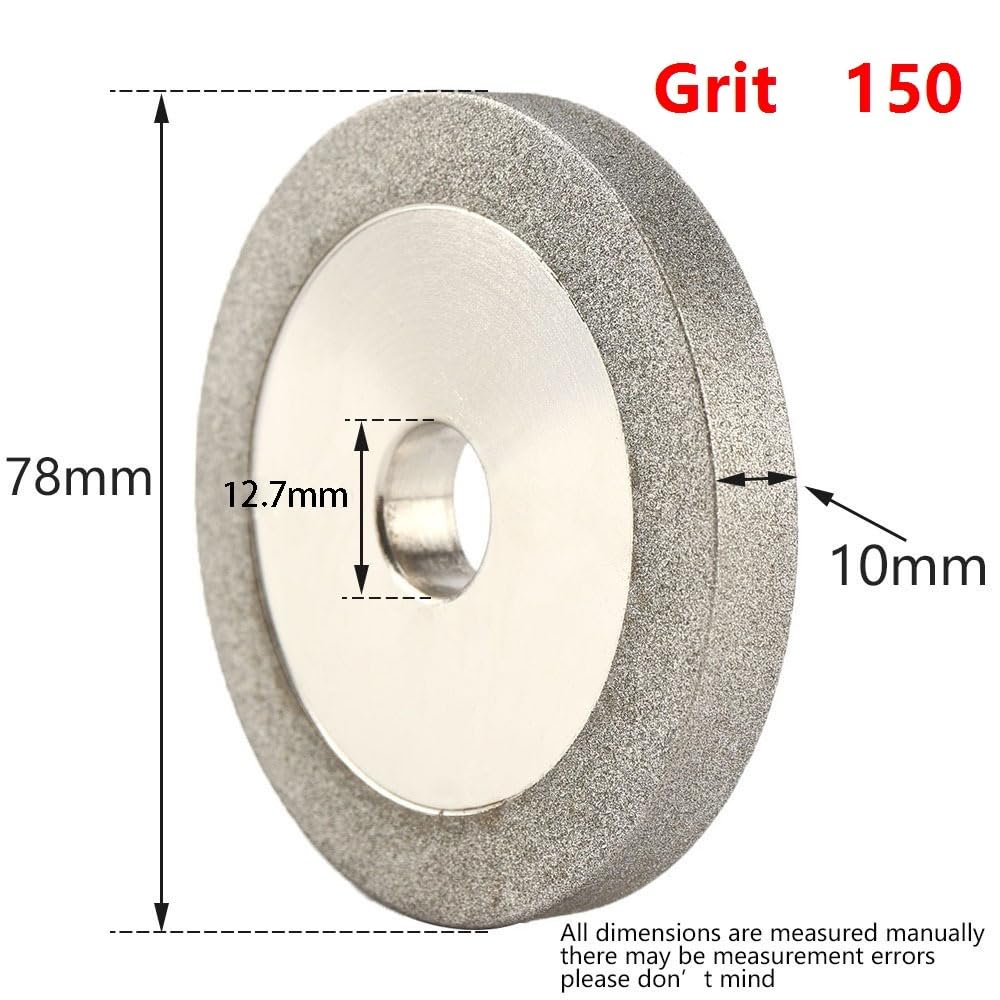 Okrągła tarcza szlifierska diamentowa, Ściernica diamentowa 45/60/180° Ziarnistość 78 mm 150 Wiele rozmiarów do frezu szlifierskiego(78x12.7x10mm)