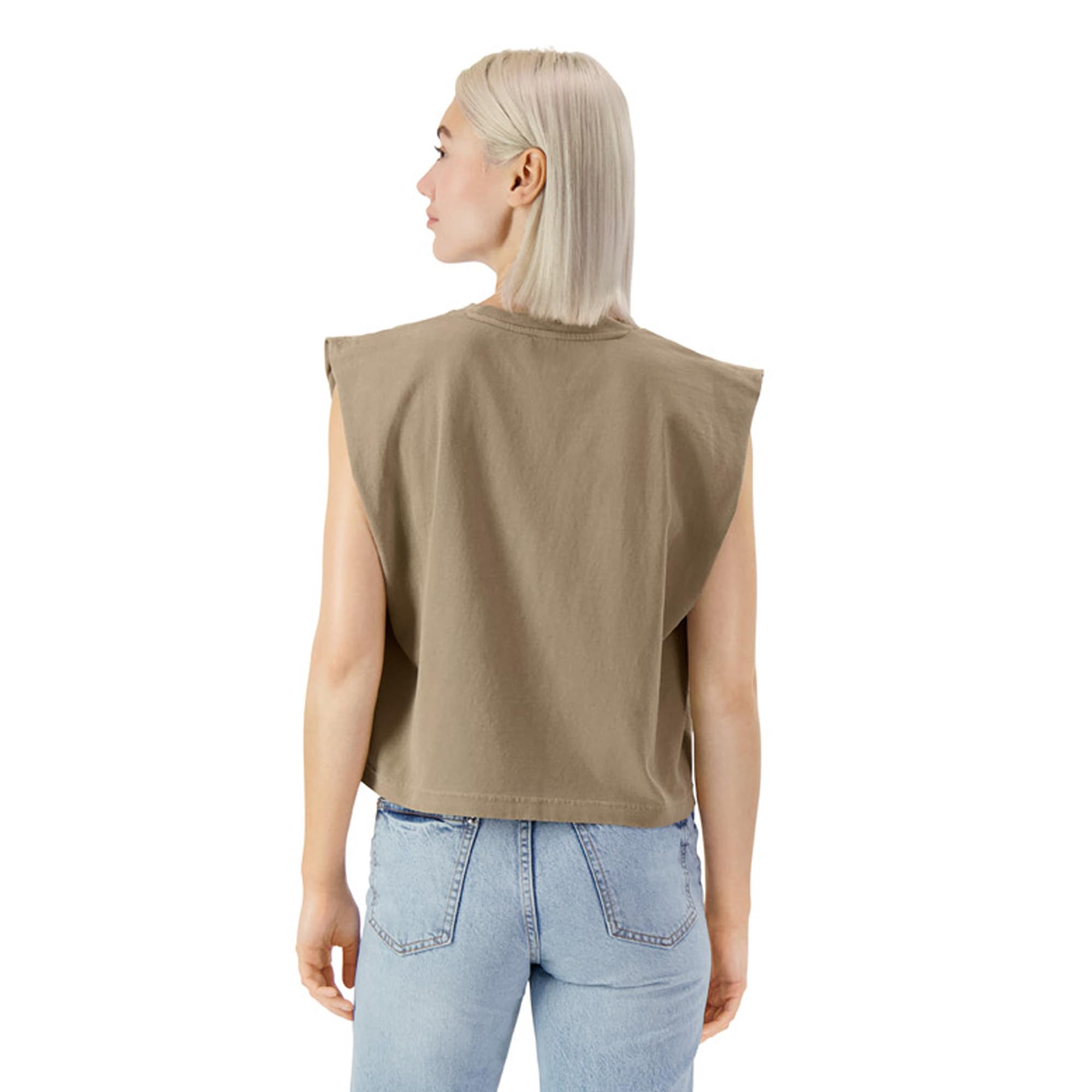 American Apparel Heavyweight Cotton, Boxy, Cropped, and Garment Dyed Muscle T-Shirt, Style G307gd, 2-Pack Casual Mujer (Pack de 2)