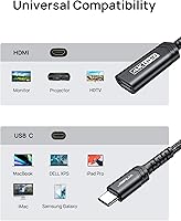 Vista 7 de JSAUX - Adaptador USB C a HDMI, adaptador 4K USB tipo C a HDMI hembra [para Thunderbolt 3] compatible con iPhone 15 Pro Max/15 Plus, MacBook