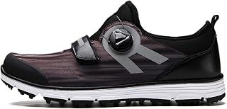 Men waterproof Spikeless Golf Shoes,Professional Lightweight Golf Shoes,Junior Golfers Shoe Keep Balance Stable Non Slip Comfort Walking Shoes Golf Sport, 18 Holes,dark gold,6UK
