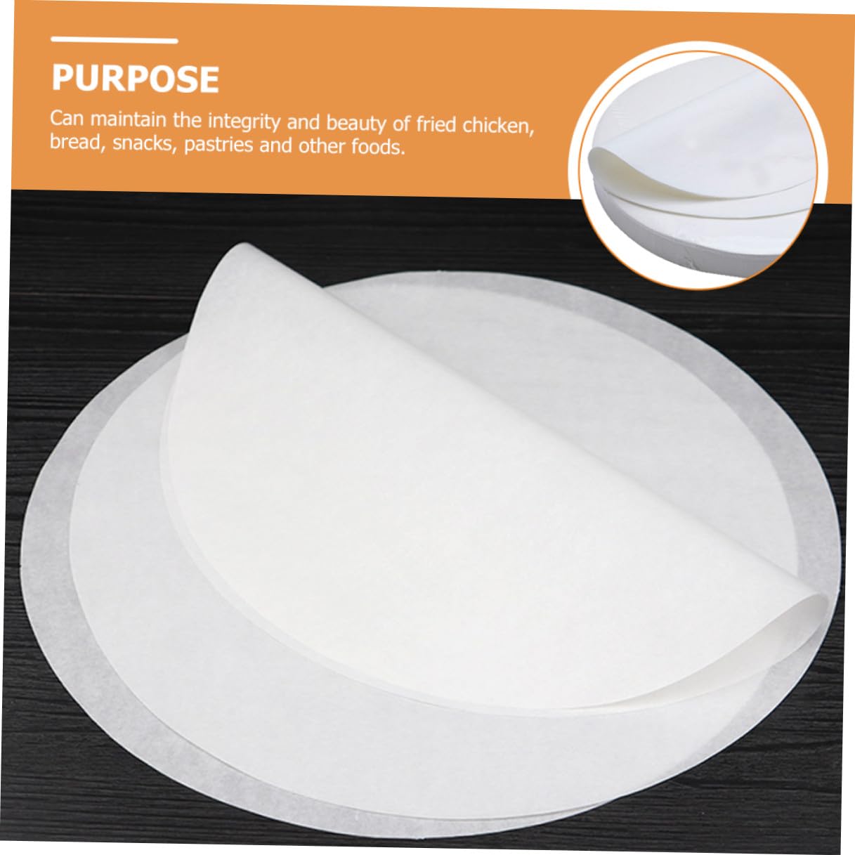 Feuilles Papier Sulfurisé Rondes 20 CM 500 Disques Résistants à Haute Température, Antiadhésifs Nettoyage pour Cuisson Barbecue et Four Domestique