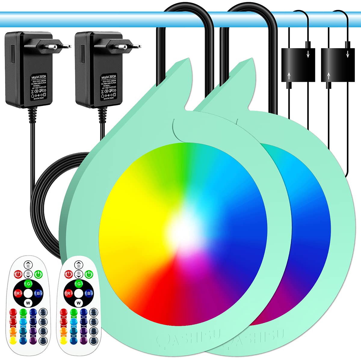 2er LED Poolbeleuchtung Unterwasser für Aufstellpool 20W RGB IP68 | Einhänge Poolscheinwerfer mit APP Funktioniert mit Alexa & Google Assistant Magnetisch Poollicht Stahlrahmen & Stahlwandpool