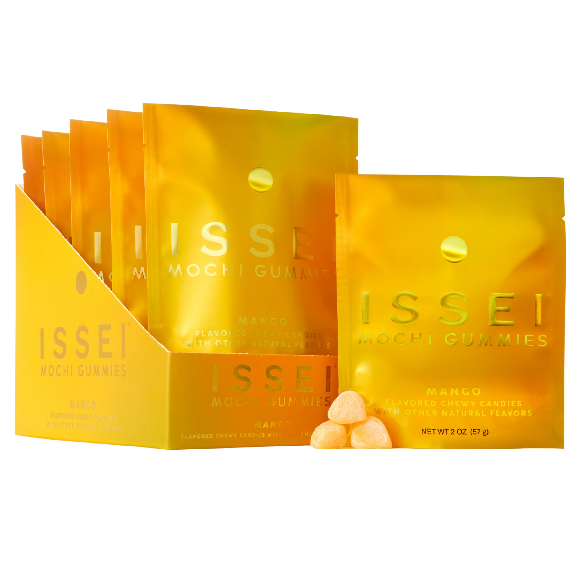 Amazon.com : ISSEI Mochi Gummies | Dye-Free Candy with Colors from