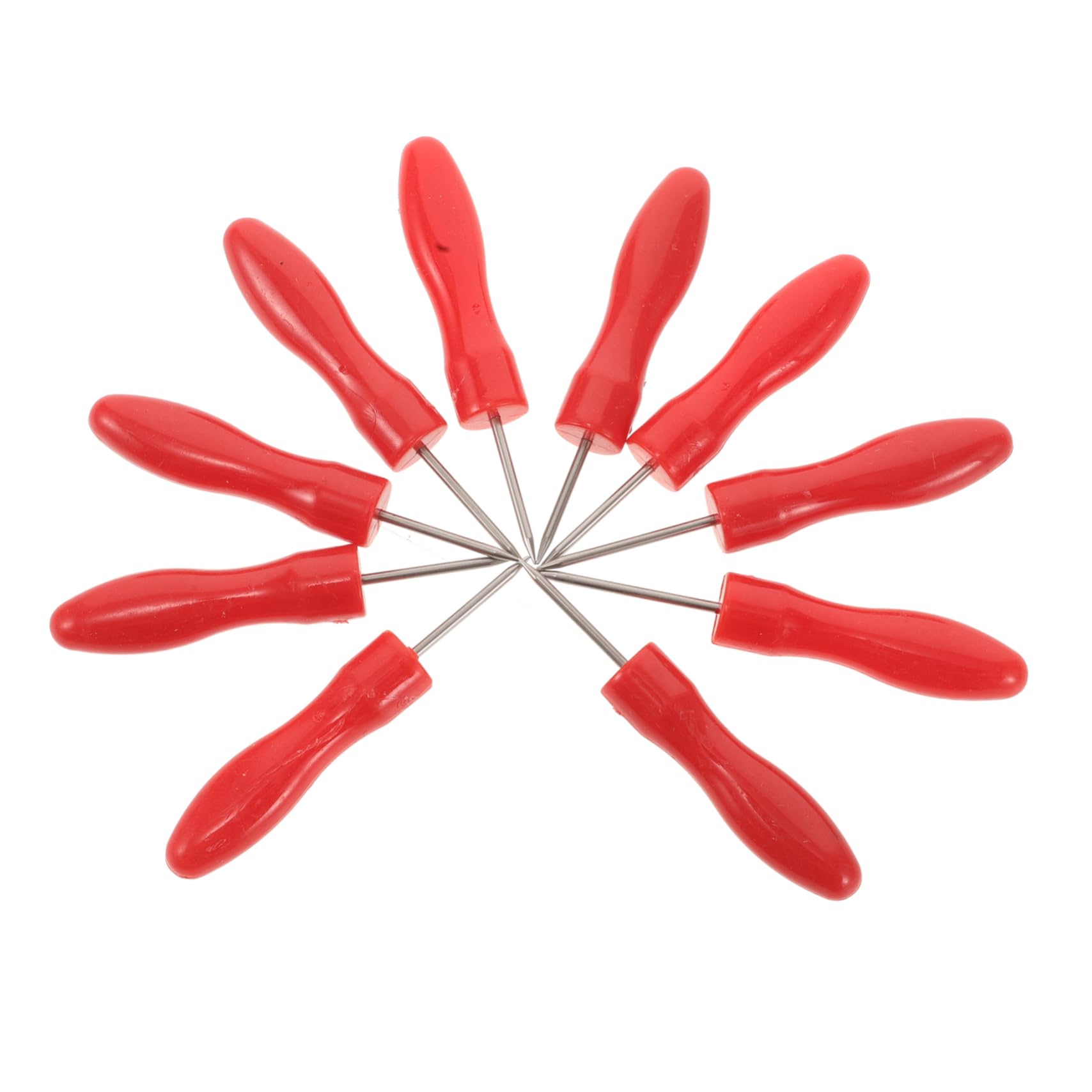 WOFASHPURET 10Pcs Eyelash Glue Bottle Piercing Needles with Ergonomic Handle Blocking Nozzle Tips for Smooth Glue Flow Precision Design for Salon Use and Long Term Durability