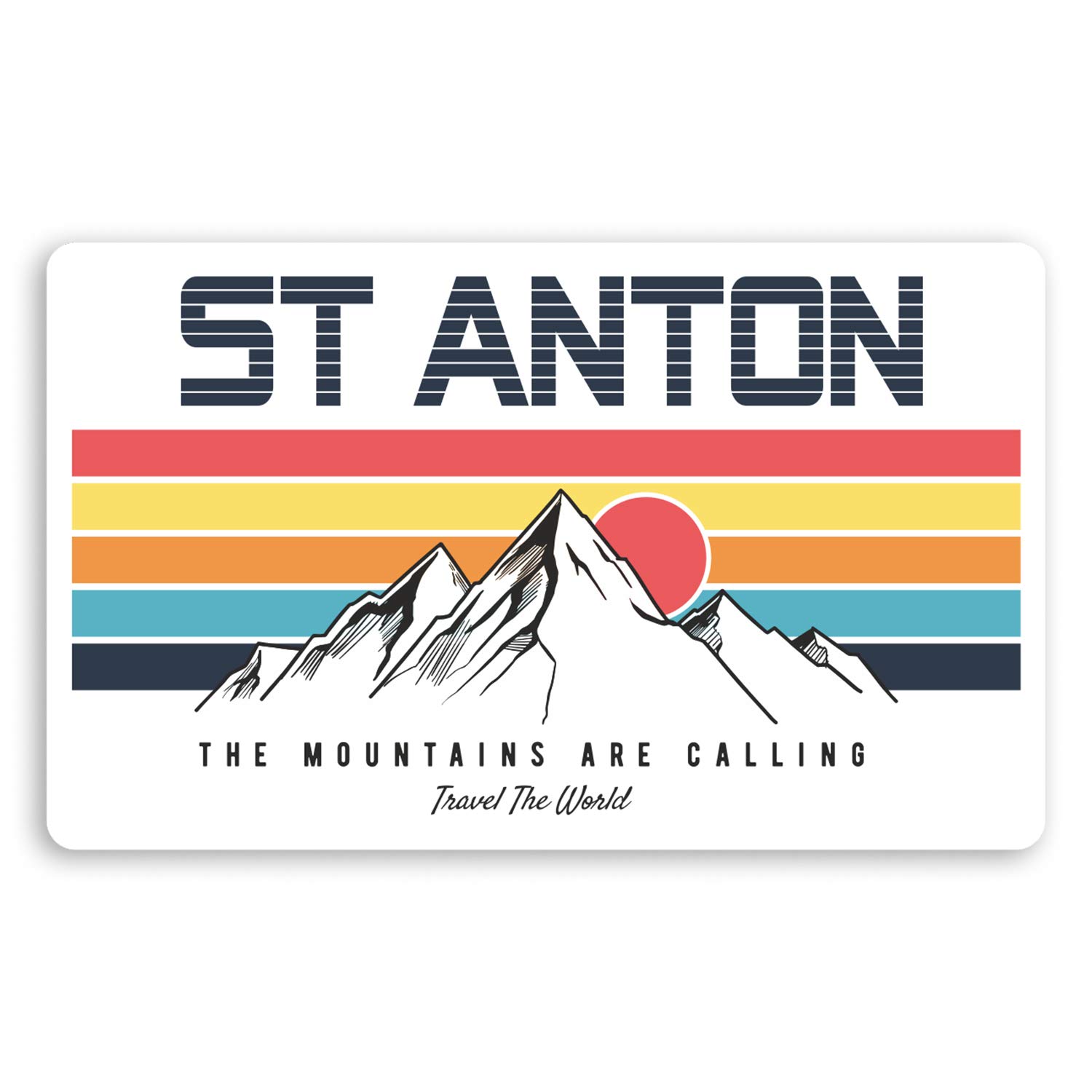 2 x 10cm St Anton Austria Vinyl Stickers - Mountains Ski Luggage Sticker #30182 (10cm Wide)
