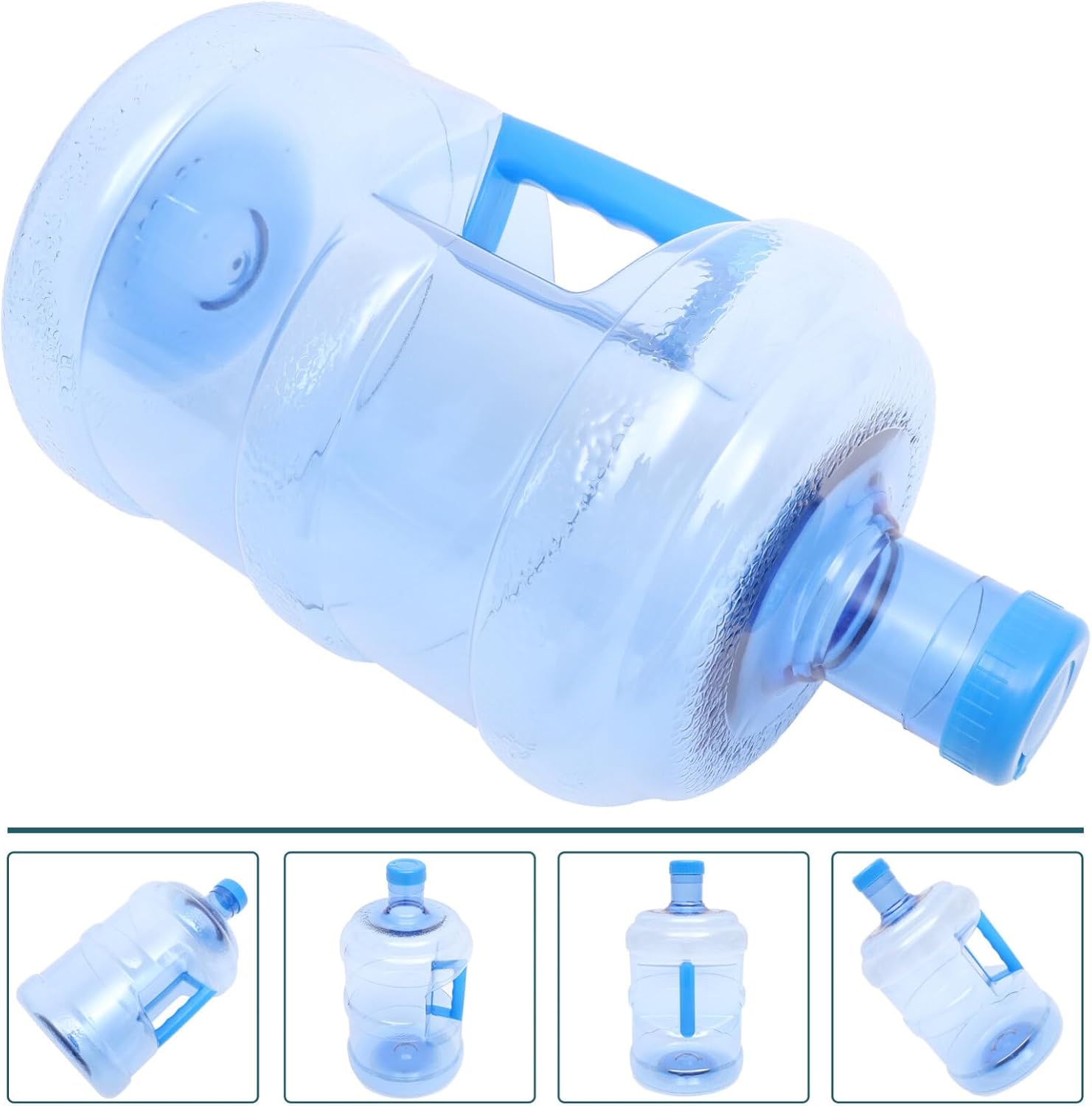 2PACK..Size 3.78L......Large Capacity Outdoor Water Jug Portable Pc Water Container for Camping Heavy-duty Thickened Bucket with Strong Handle for Fresh Saltwater Transparent Design for Easy Monitoring