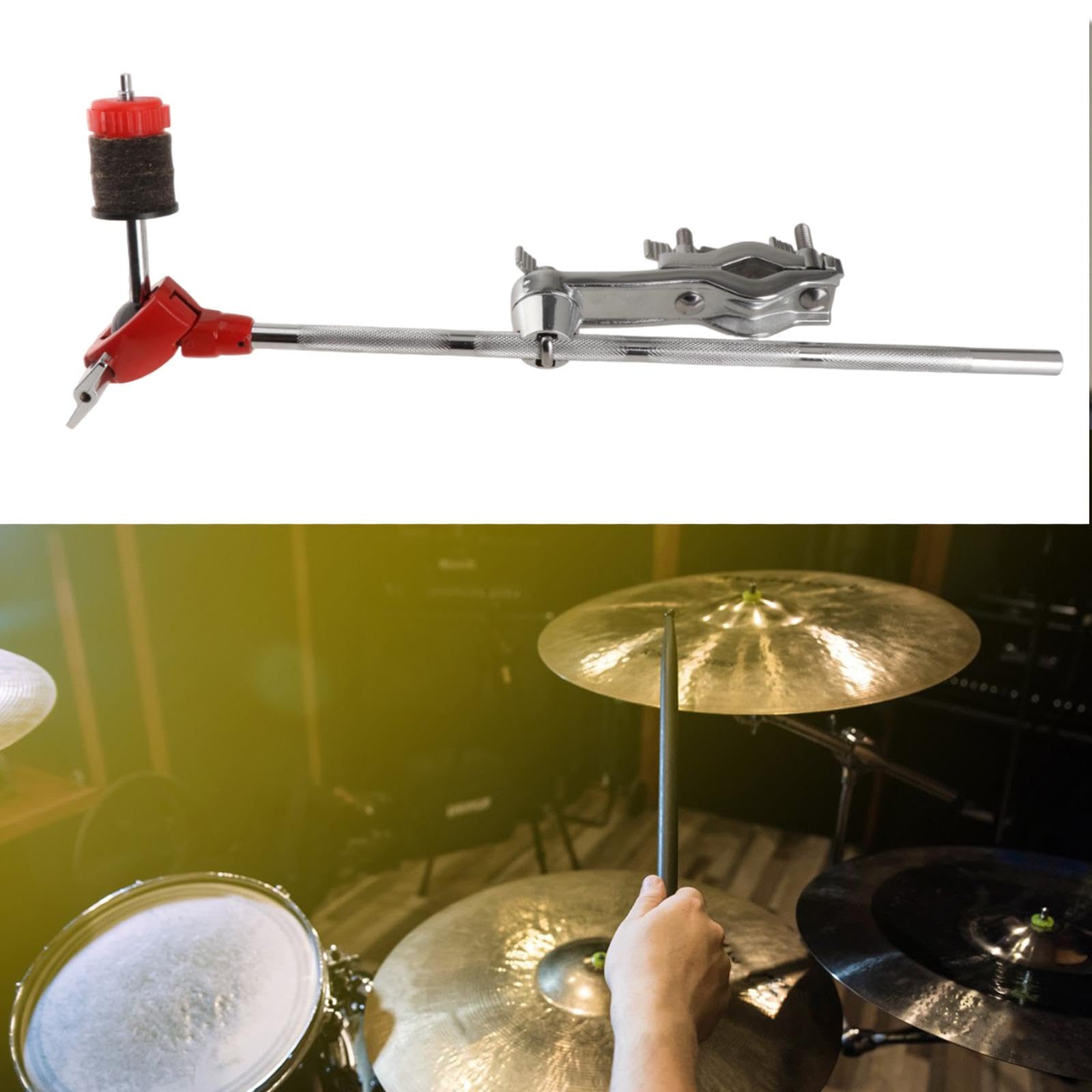 kowaku Schlagzeug-Klemme, Musikinstrumentenbeschläge, vielseitig einsetzbar, Pdp-Beckenarm, Übungsgerät für Auftritte von Schlagzeugern und Studenten