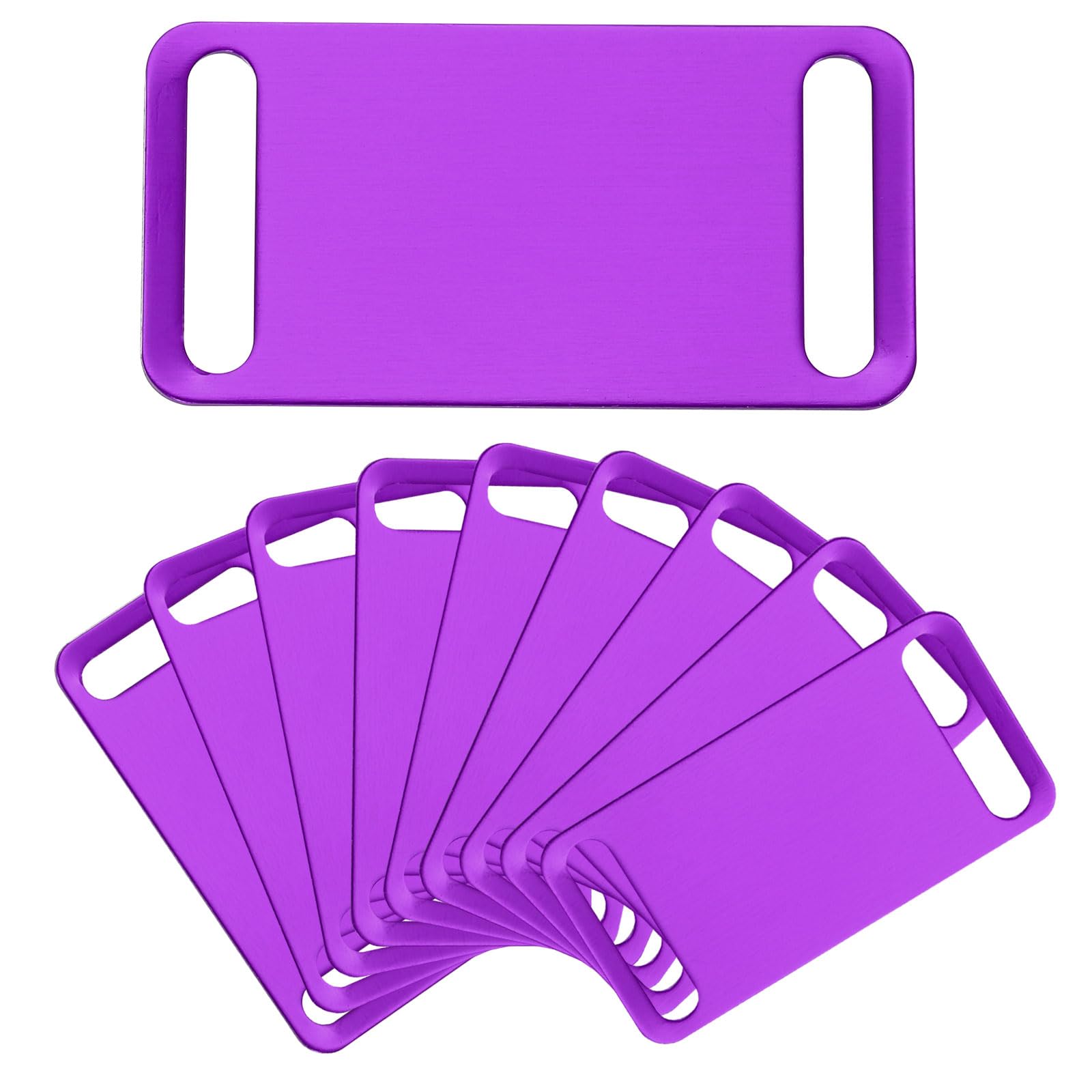 Muiltvoe Anodized Aluminum Blank Tags Blanks Stamping Tag with Holes for Engraving