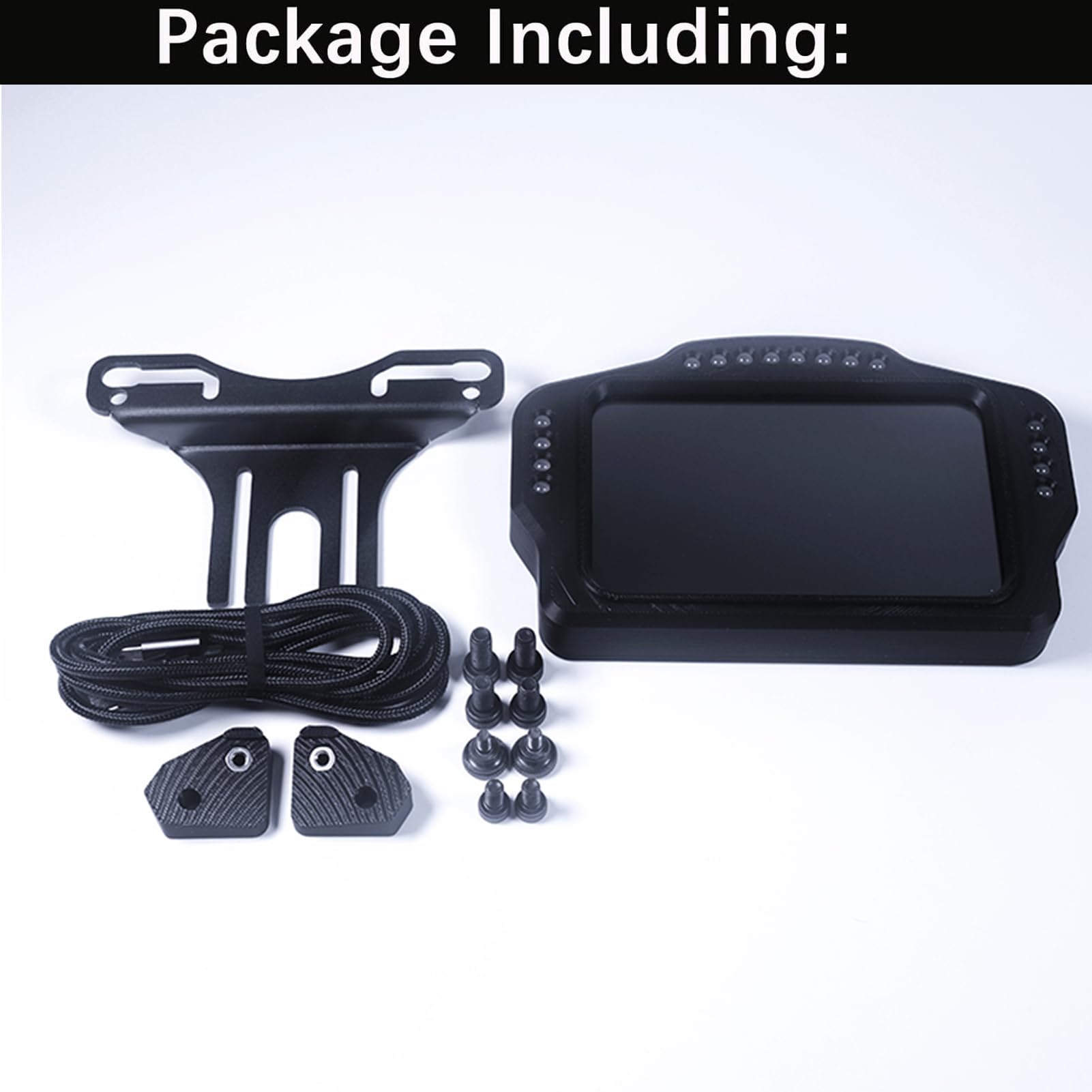 Benshuuk 5 inch Dashboard Touch Screen Gear Shifter for MOZA R3/R6/R9/R12, PC Multi-functional Instrument Speed Display for Logitech G29/G920/G923/RS50 Base Steering Wheel