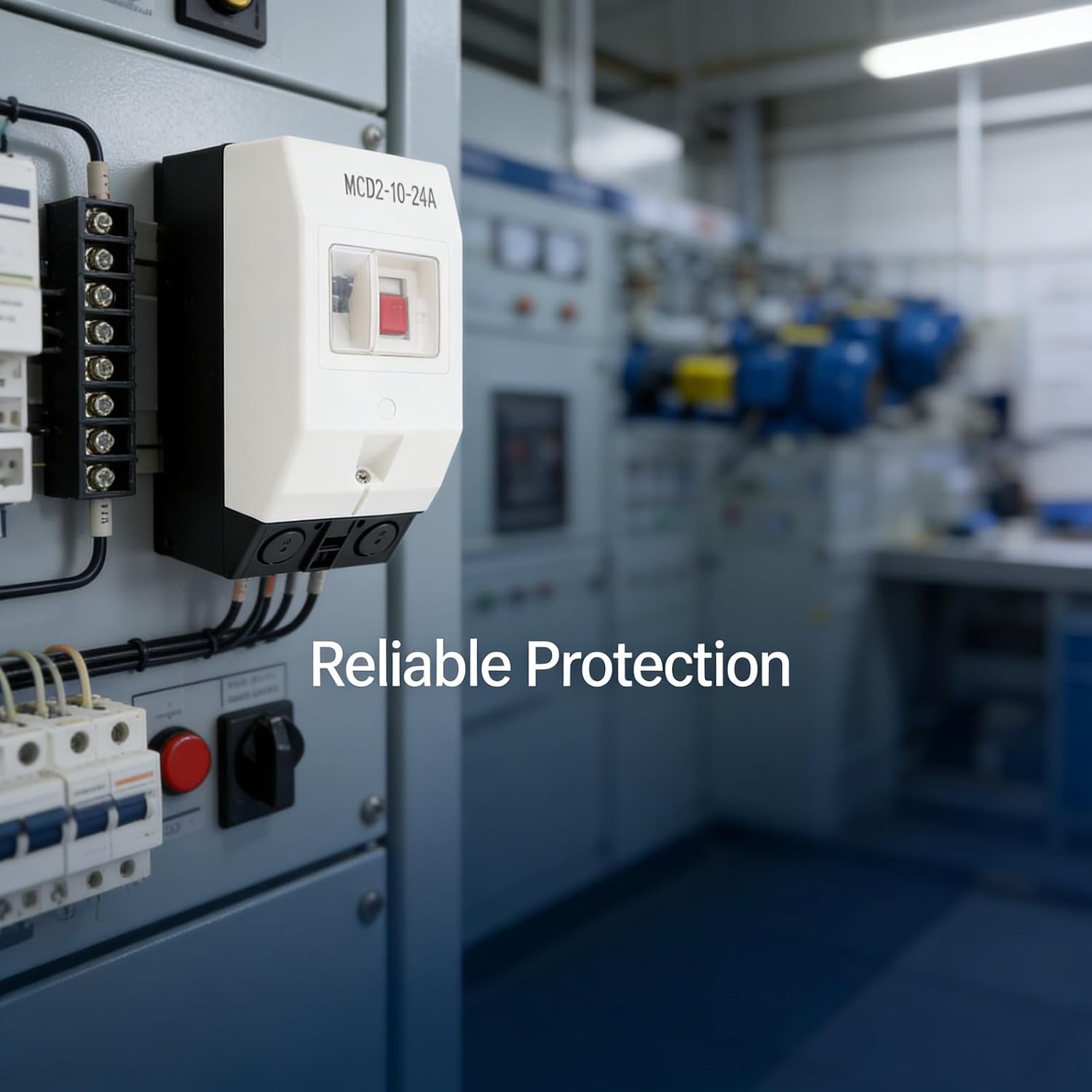 Motor Protection Switch Circuit Breaker 1.6-2.5A ABS IP55 380V - Overload and Short Circuit Protection, Easy Installation for Electric Motors