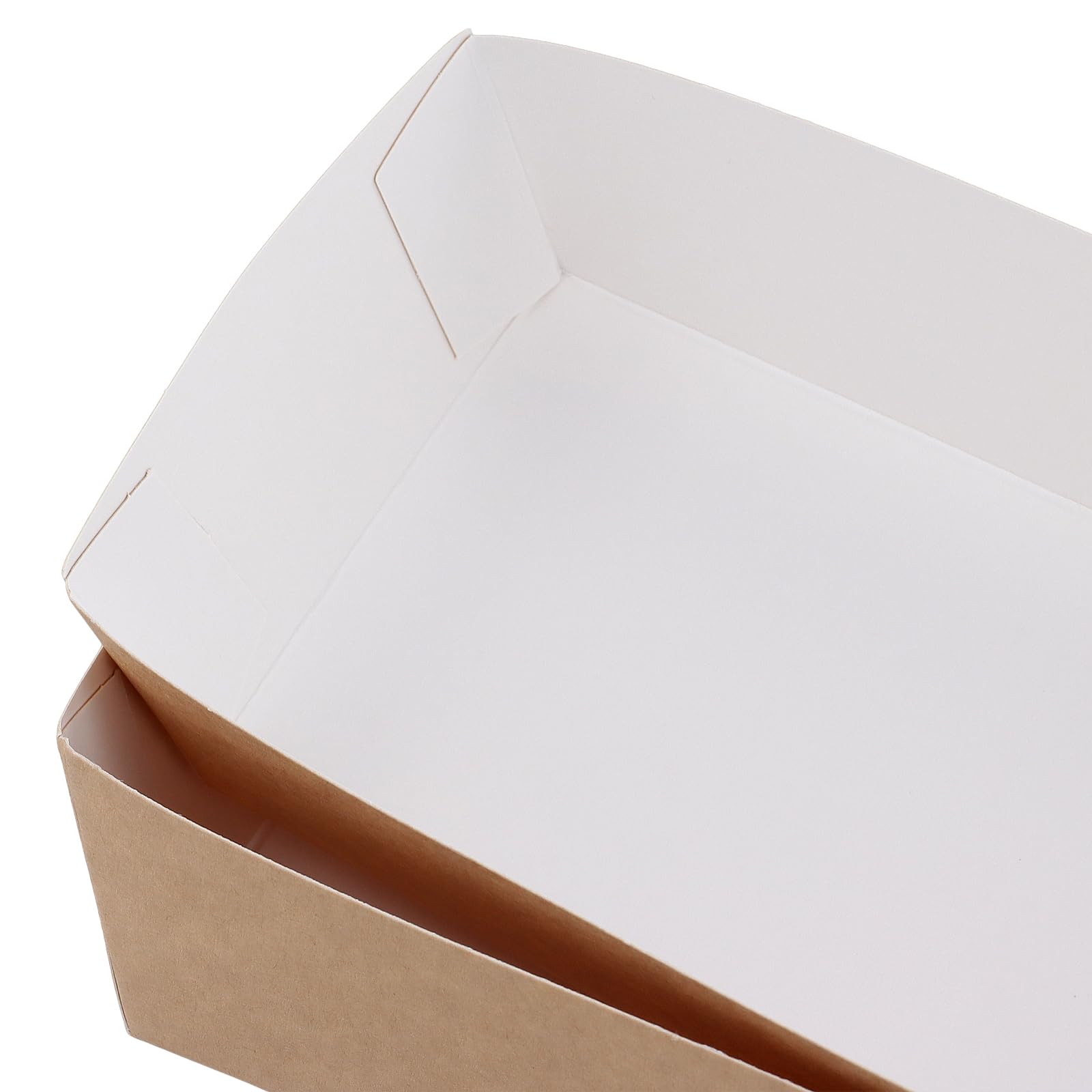 KEILEOHO Lot de 100 bols en carton jetable, 13 x 8 x 4 cm, pour saucisse au curry, frites, macarons, salade, collations, barquette alimentaire