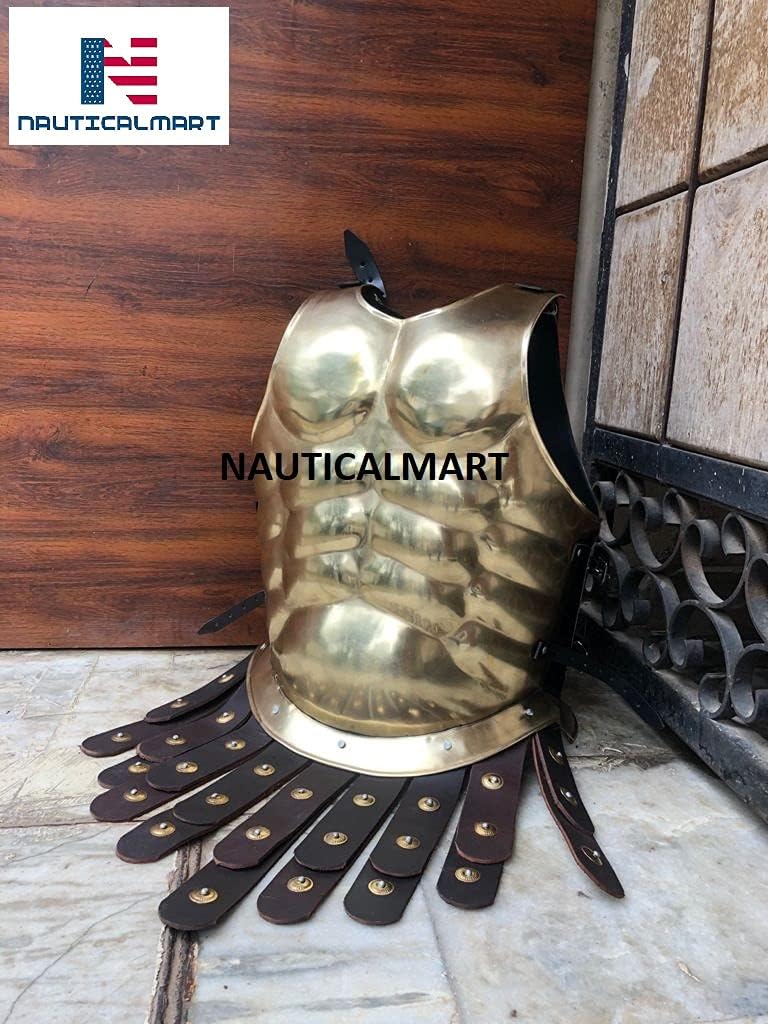 Roman King Leonidas Muscle Armor Medieval Knight Halloween Costume