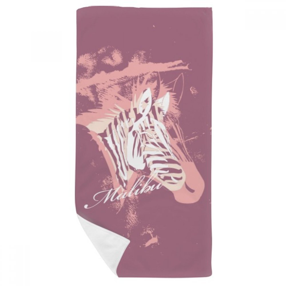 Serviette de bain zèbre pourpre gant de toilette multicolore 35x70