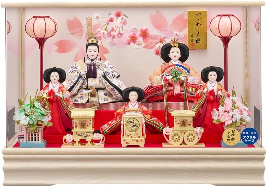 久月】 雛人形 七人揃 「よろこび雛」 オルゴール付き ケース入り