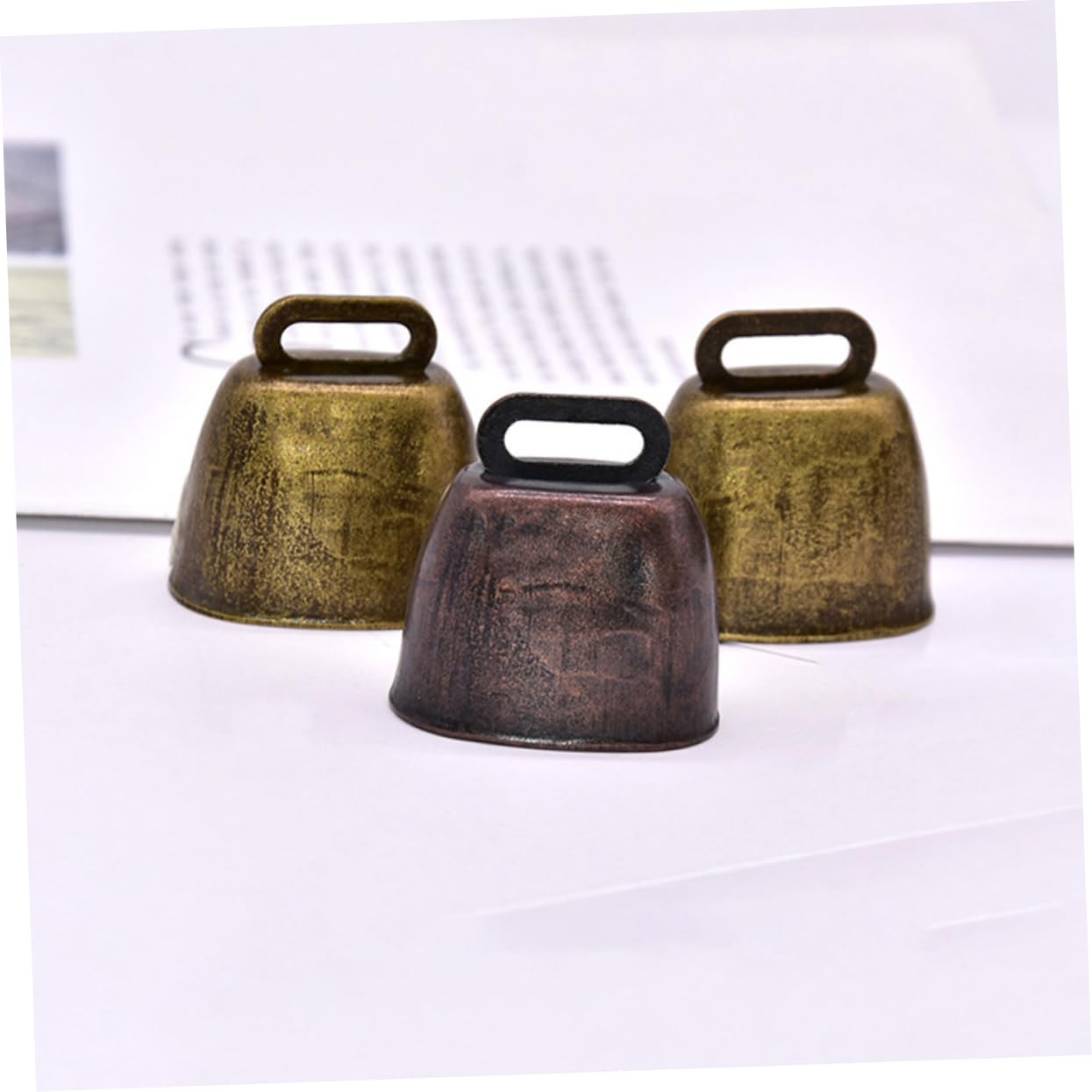 POPETPOP 18pcs Farm Animal Bells Loud Grazing Bells for Cattle Sheep and Crafts with Workmanship for Pet Accessories and Home Decor