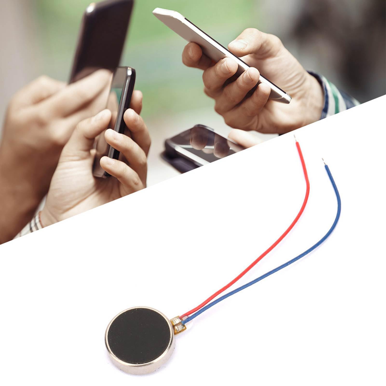 Leapiture 5pcs 3V 80mA Flat Vibrating Micro Motor DC Phone Vibrating Motor Stable for Mobile Phones Pager 10x2mm 11000RPM (27MM)