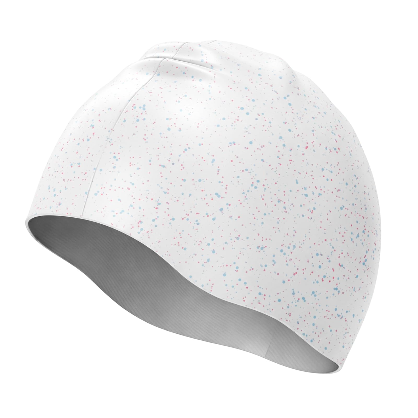 DLseego Swimming Cap for Women and Men,Durable Silicone Swimming Caps Extra Large Swim Hat for Long & Short Hair,White