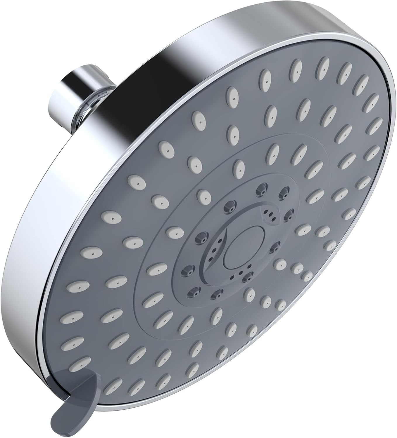 6 Inch High Pressure Shower Head with 5 Different Shower Spray Modes, HOPOPRO High Flow Fixed Showerheads, Bathroom Rain Showerhead Replacement for Low Water Pressure