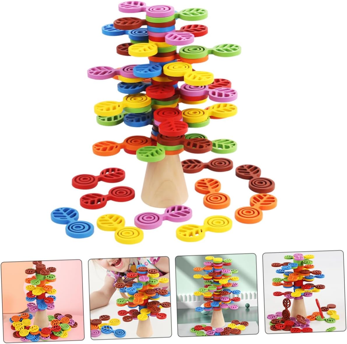 BESPORTBLE 1 Set Stack Educational Fun Engaging Blocks for Group Playtime Parties Skill Development Birthday Present